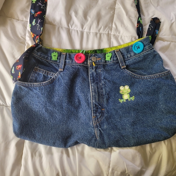 Custom upcycle Jean Denim Shoulder bag - Picture 9 of 9